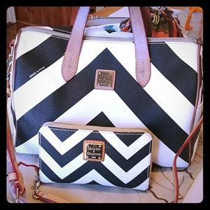 Dooney and Bourke Olivia satchel chevron set